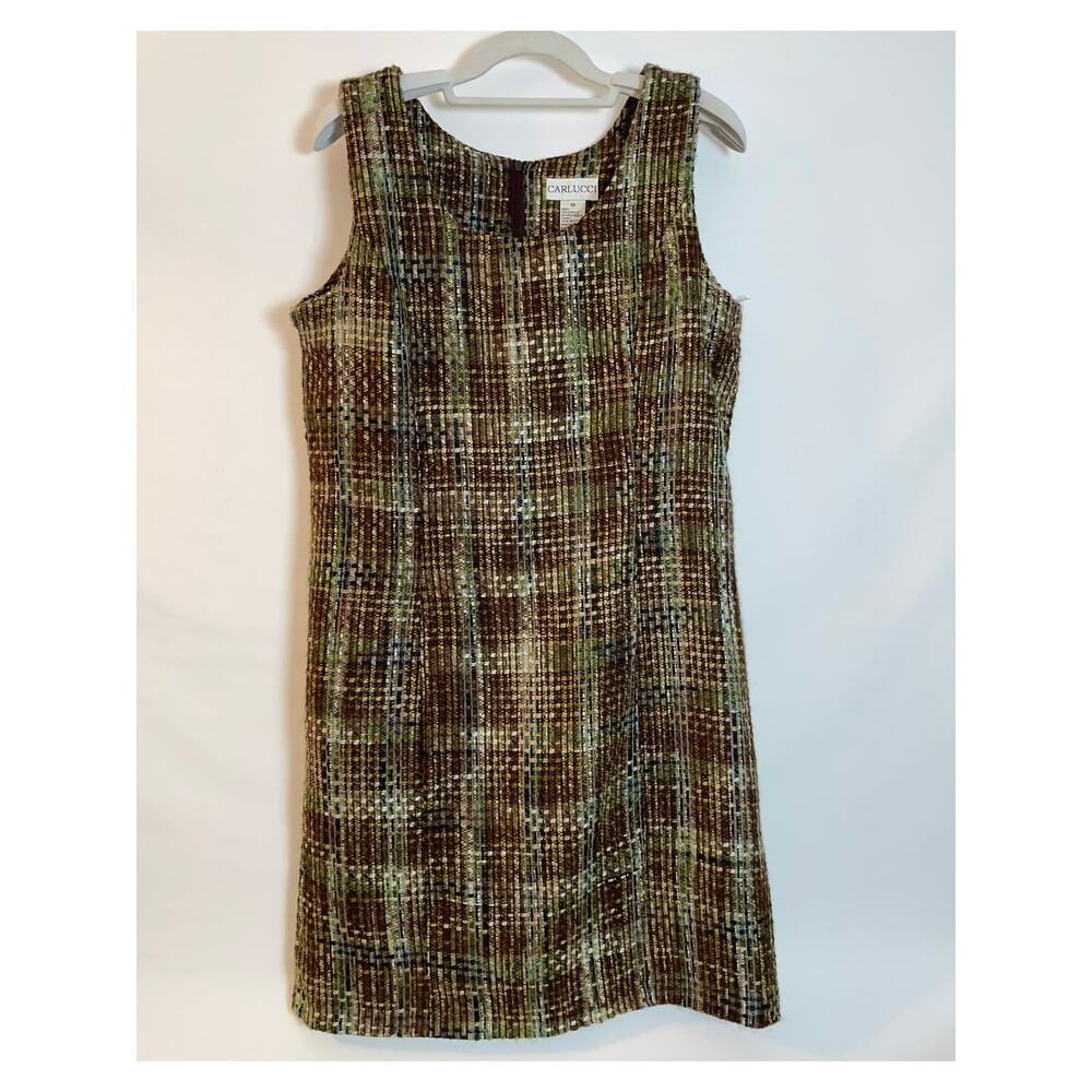 Carlucci Vintage Tweed Sheath Dress - Size 10 -  Great Look That is‎ New Again!